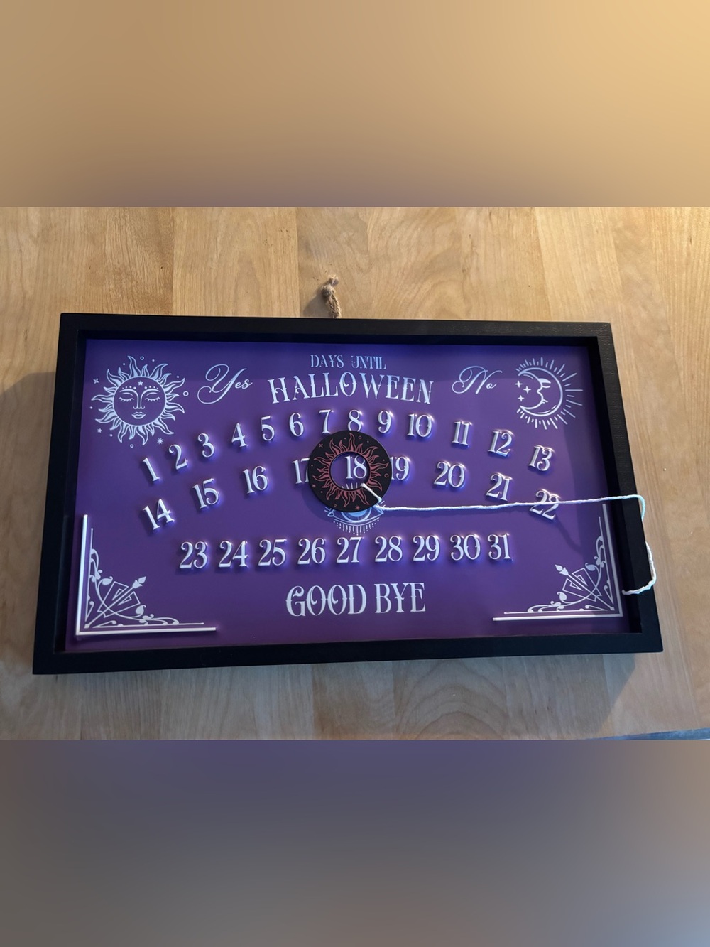Halloween Ouija Board Advent Calendar Magnetic New 16x9